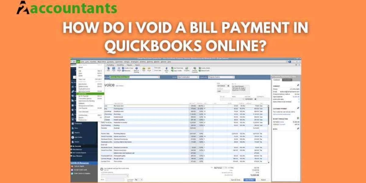 How do I void a bill payment in QuickBooks Online?
