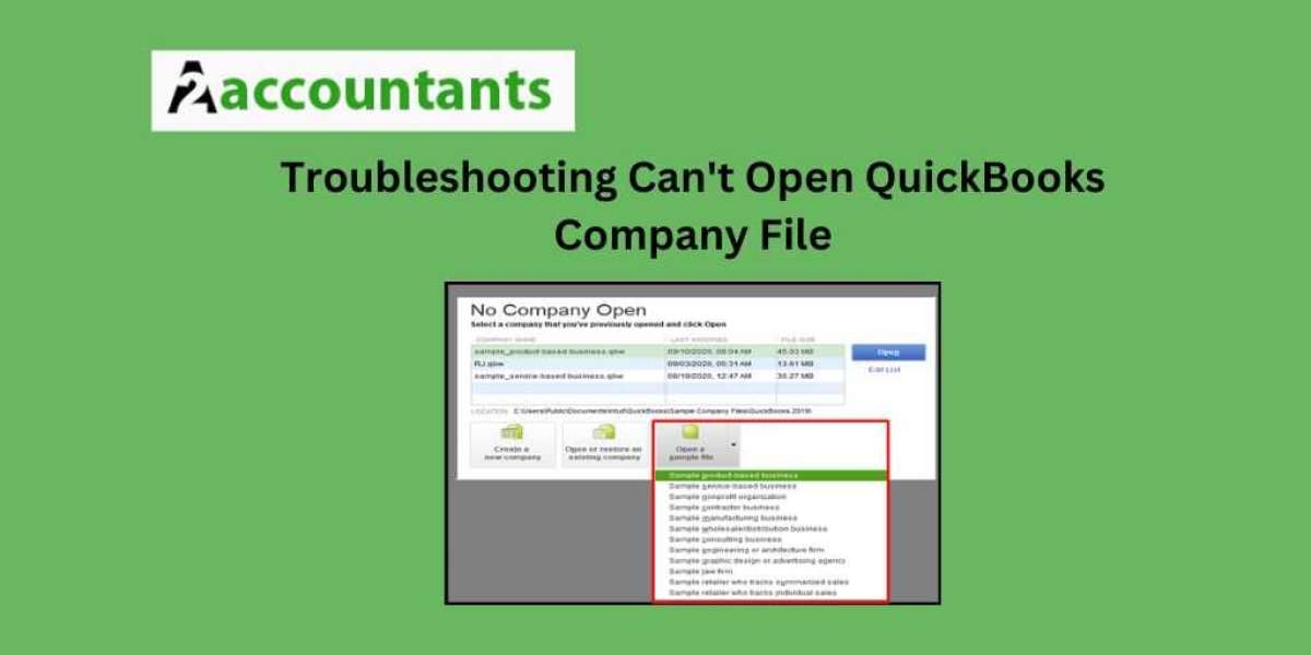 Troubleshooting Can't Open QuickBooks Company File